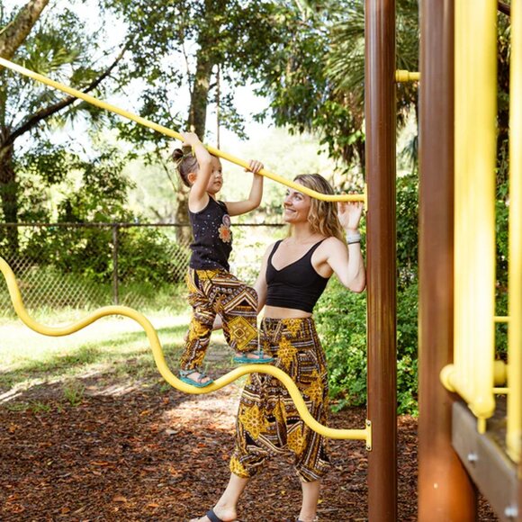 Kids Jakarta Harem Pant Unisex Drawstring Elastic Waist Travel Boho Pocket Pants - Picture 13 of 16